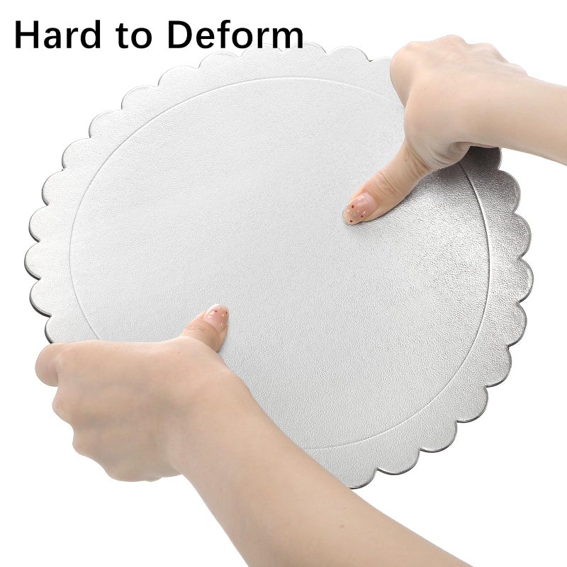 Tebery 15 Pack Cake Boards Round, 10 Inch Sturdy Cardboard Cake Plates, Grease Proof Cake Pizza Circles for Desserts, Cake Plate Base for Display Party - Image 4